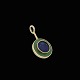 Bestik.dk 
presents: 
Ole Bent 
Petersen - 
Copenhagen. 18k 
Gold Pendant 
with Nephrite & 
Lapis Lazuli.