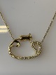 Antik Huset 
presents: 
Gold 
necklace in 14 
carat gold, 
with beautiful 
pendant and 
white stones. 
Stamped KOSUN 
585