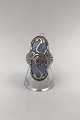 Danam Antik 
presents: 
Georg 
Jensen Sterling 
Silver Ring No. 
18 Chalcedon 
Moonlight 
Blossom