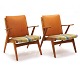 Aabenraa 
Antikvitetshandel 
presents: 
Pair of 
rare lounge 
chairs, oak, by 
Arne 
Wahl-Iversen 
1954 
manufactured by 
...