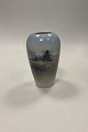 Danam Antik 
presents: 
Lyngby 
Porcelain Vase 
with Farmhouse 
No. 128-2/76