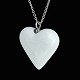 Bestik.dk 
presents: 
Royal 
Copenhagen. 
Porcelain and 
Sterling Silver 
Heart Pendant - 
White.