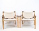 Osted Antik & 
Design 
presents: 
Set Of 2 
Safari Chairs - 
Model Sirocco - 
Oak & Canvas - 
Arne Norell - 
Norell ...