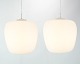 Osted Antik & 
Design 
presents: 
Set of 2 
Pendants - 
Matte Glass - 
White 
Suspension With 
White Fabric 
Cord - Fog ...