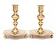 Aabenraa 
Antikvitetshandel 
presents: 
Pair of 
large Danish 
Baroque brass 
"Castle" 
candlesticks. 
Denmark circa 
...