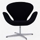 Roxy Klassik 
presents: 
Arne 
Jacobsen / 
Fritz Hansen.
AJ 3320 - 'The 
Swan' easy 
chair in black 
fabric on old 
...