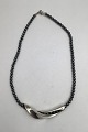 Danam Antik 
presents: 
Georg 
Jensen / Hans 
Hansen Hematite 
Necklace with 
Sterling Silver 
Pendent