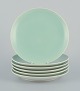 L'Art presents: 
Six 
Aluminia 
"Confetti" 
plates in mint 
green glazed 
earthenware.