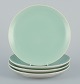 L'Art presents: 
Four 
Aluminia 
"Confetti" 
plates in mint 
green glazed 
earthenware.