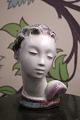 K&Co. presents: 
Michael 
Andersen female 
bust made of 
ceramic with 
crackle 
glaze...