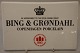 Klosterkælderen 
presents: 
B&G 
Porcelain 
Dealer sign 
20.5 x 13.3 cm