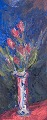 L'Art presents: 
E. Ekholm, 
Swedish artist.
Oil on canvas.
Motif of 
flowers in a 
vase.