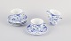 L'Art presents: 
Royal 
Copenhagen Blue 
Fluted Half 
Lace, four 
pairs of coffee 
cups and 
saucers.