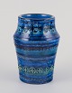 L'Art presents: 
Aldo Londi 
for Bitossi. 
Vase in Rimini 
blue glazed 
ceramic with 
geometric 
patterns.