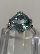 Antik Huset 
presents: 
Gold Ring 
with Diamonds 
and Aquamarine 
14 Karat
Size 54
