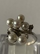 Antik Huset 
presents: 
White Gold 
Ring with 
Pearls and 
Diamonds, 14 
Karat
Size: 53