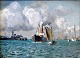Pegasus – Kunst 
- Antik - 
Design 
presents: 
Lübbers, 
Holger (1850 - 
1931): Ships in 
a harbor.