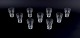 L'Art presents: 
A.B. 
Nordisk 
Kristallindustri, 
Sweden.
A set of nine 
crystal water 
glasses.
