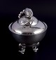 L'Art presents: 
Georg 
Jensen Blossom 
sugar bowl in 
hand hammered 
sterling 
silver.