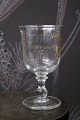 K&Co. presents: 
Old French 
souvenir wine 
glass with 
engraved 
inscription 
"Souvenir" 
with remnants 
of gold ...