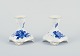 L'Art presents: 
Royal 
Copenhagen Blue 
Flower Curved, 
a pair of low 
candlesticks.