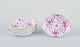 L'Art presents: 
Meissen, 
Germany. Pink 
Indian Flower. 
A set of five 
small bowls.