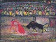 L'Art presents: 
Unknown 
European 
artist, oil on 
canvas.
Motif of 
matador in 
bullfight 
arena. 
Abstract 
style.
