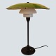 Antik 
Damgaard-
Lauritsen 
presents: 
Poul 
Henningsen; PH 
4½ / 3 table 
lamp, green 
lacquered shade
