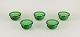 L'Art presents: 
Kaj 
Franck, Finnish 
glass artist.
A set of five 
‘Luna’ rinsing 
bowls in green 
art glass.