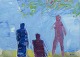 L'Art presents: 
Lars 
Bertle, Swedish 
artist.
Oil on canvas.
Three people 
in a landscape, 
abstract style.