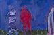 L'Art presents: 
Lars 
Bertle, Swedish 
artist.
Oil on canvas.
Two people in 
a landscape, 
abstract style.