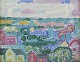 L'Art presents: 
Leo 
Thellefsen 
(1909 - 1997), 
oil on board. 
Modernist 
landscape.