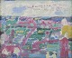 L'Art presents: 
Leo 
Thellefsen 
(1909 - 1997), 
oil on board. 
Modernist 
landscape.