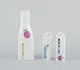 L'Art presents: 
Stig 
Lindberg for 
Gustavsberg.
‘Pynta’ salt 
and pepper set 
and a jug in 
faience.