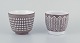 L'Art presents: 
Ingrid 
Atterberg for 
Upsala Ekeby, 
Sweden. 
Two ceramic 
plant pots.