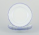 L'Art presents: 
Meissen, 
Germany. A set 
of four dinner 
plates.
White 
porcelain with 
blue rim.