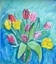 Pegasus – Kunst 
- Antik - 
Design 
presents: 
Jensen, 
Axel P. (1885 - 
1972) Denmark: 
Arrangement 
with tulips in 
a ...