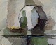 L'Art presents: 
Edvin 
Järup 
(1922-2016), 
listed Swedish 
painter. Oil on 
board.
Abstract still 
life.
Colourful ...