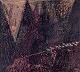 L'Art presents: 
Unknown 
Swedish artist.
Mixed media on 
board.
Reindeer herd 
in a night 
landscape.