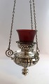 Lundin Antique 
presents: 
Russia. 
Incense lamp 
with red glass 
insert. Insert 
probably not 
original. 
Silver 84 ...