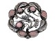 Antik K 
presents: 
Georg 
Jensen silver
Brooch with 
pink Rosa 
Quartz