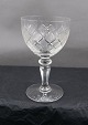 Antikkram 
presents: 
Christiansborg 
Danish crystal 
glassware with 
faceted stem. 
Red wine 
glasses 14cm