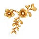 Aabenraa 
Antikvitetshandel 
presents: 
Ole 
Lynggaard, 
Copenhagen, 
18kt gold 
flower clasp 
til two 
diamonds. Size: 
...
