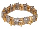 Antik K 
presents: 
Michelsen 
18 carat gold
Modern and 
wide Brutalism 
bracelet by 
Knud V. 
Andersen from 
1975-1989