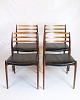 Osted Antik & 
Design 
presents: 
Set of Six 
Dining Chairs - 
Model 78 - 
Rosewood & 
Black Leather - 
N.O Møller - 
...
