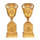 Aabenraa 
Antikvitetshandel 
presents: 
Pair of 
gilt wood 
Empire vases 
with label from 
August Dehne, 
Vienna, circa 
...
