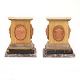 Aabenraa 
Antikvitetshandel 
presents: 
Pair of 
small mid-19th 
century marble 
and wood 
pedestals. H: 
14,5cm. Base: 
...