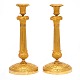 Aabenraa 
Antikvitetshandel 
presents: 
Pair of 
fire gilt 
Empire bronze 
candlesticks. 
France ca. 
1810. H: 30,5cm