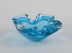 L'Art presents: 
Archimede 
Seguso for 
Murano, Italy.
Bowl in azure 
blue art glass 
with clear rim.