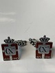 Antik Huset 
presents: 
Cufflinks 
with monogram 
of Christian 
the 10th, 
stamped 830s.